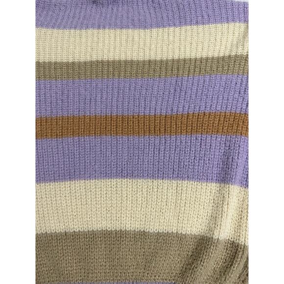 Lumiere Pastel Large Striped Soft Sweater Size Large - Picture 3 of 5